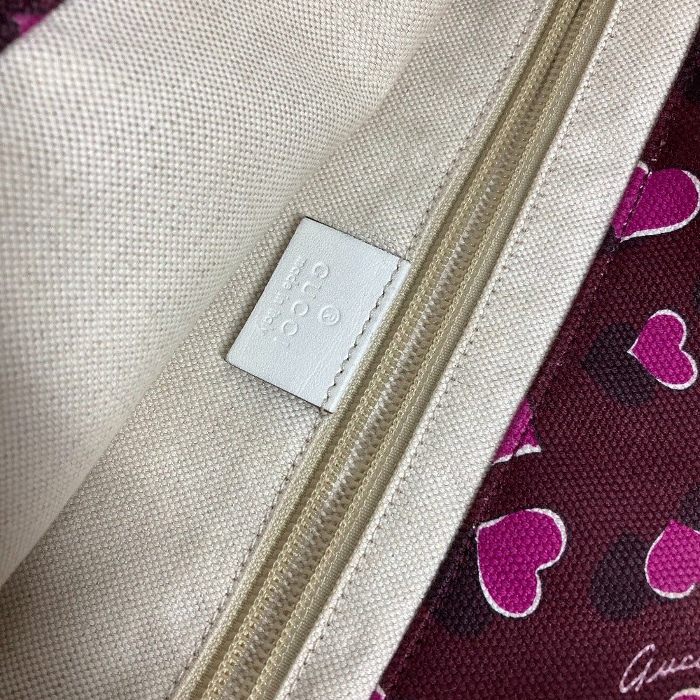 GUCCI Tote Bag 282489 Canvas / leather purple heart Women Used