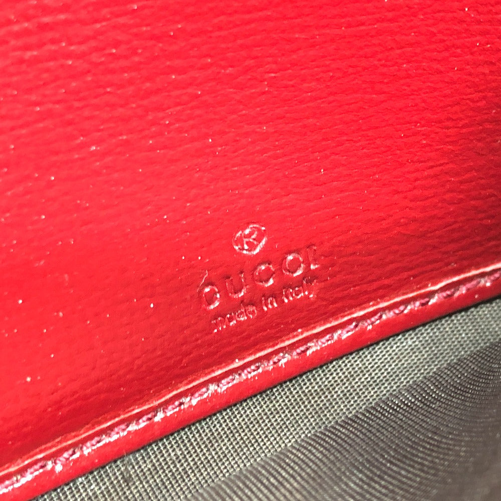 GUCCI Folded wallet 598531 leather Red Marina Interlocking G Women Used