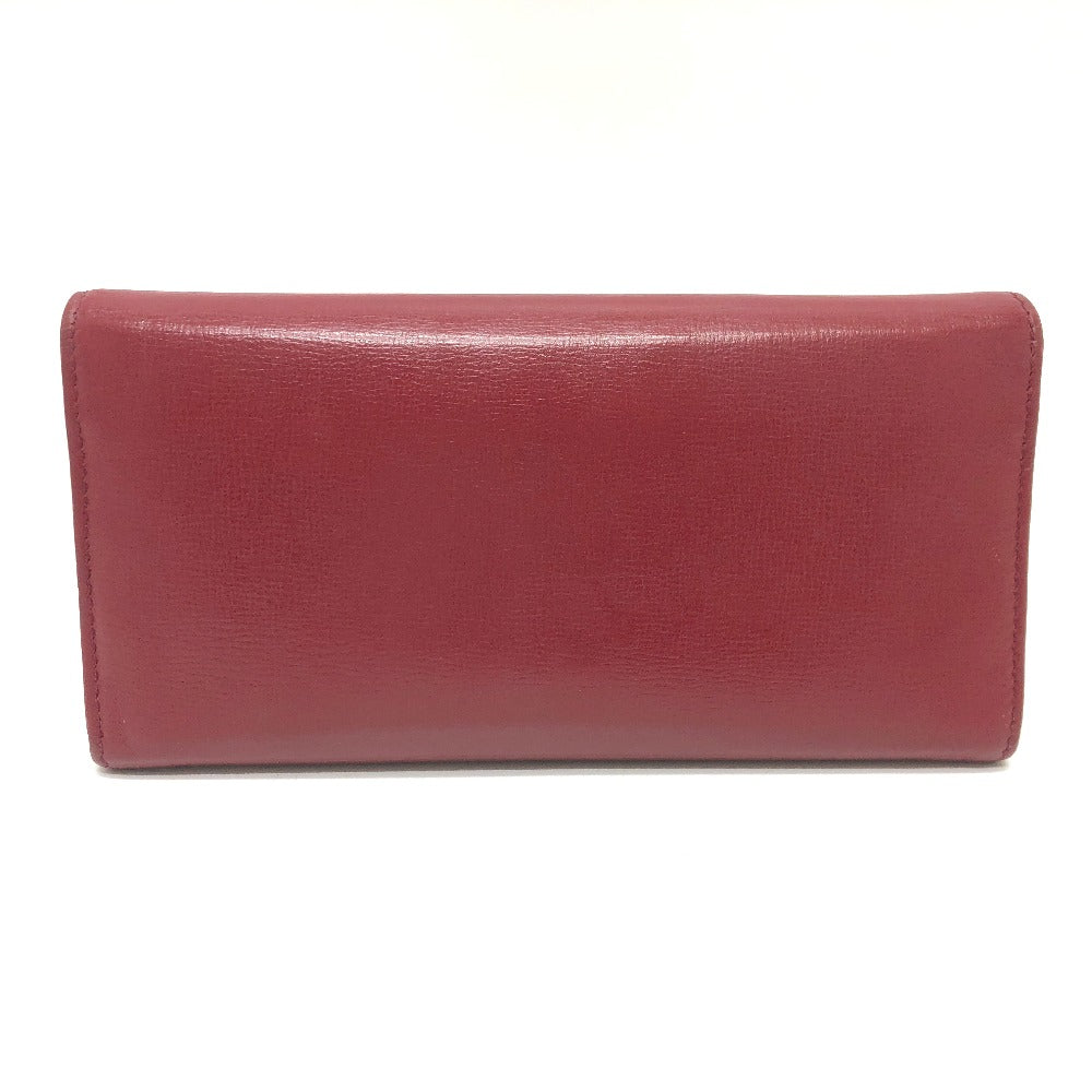 GUCCI Folded wallet 598531 leather Red Marina Interlocking G Women Used