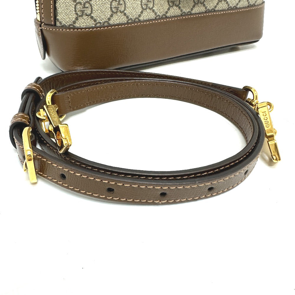 GUCCI Handbag 621220 GG Supreme Canvas Brown Horsebit Women Used