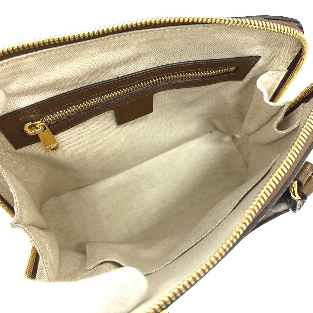 GUCCI Handbag 621220 GG Supreme Canvas Brown Horsebit Women Used