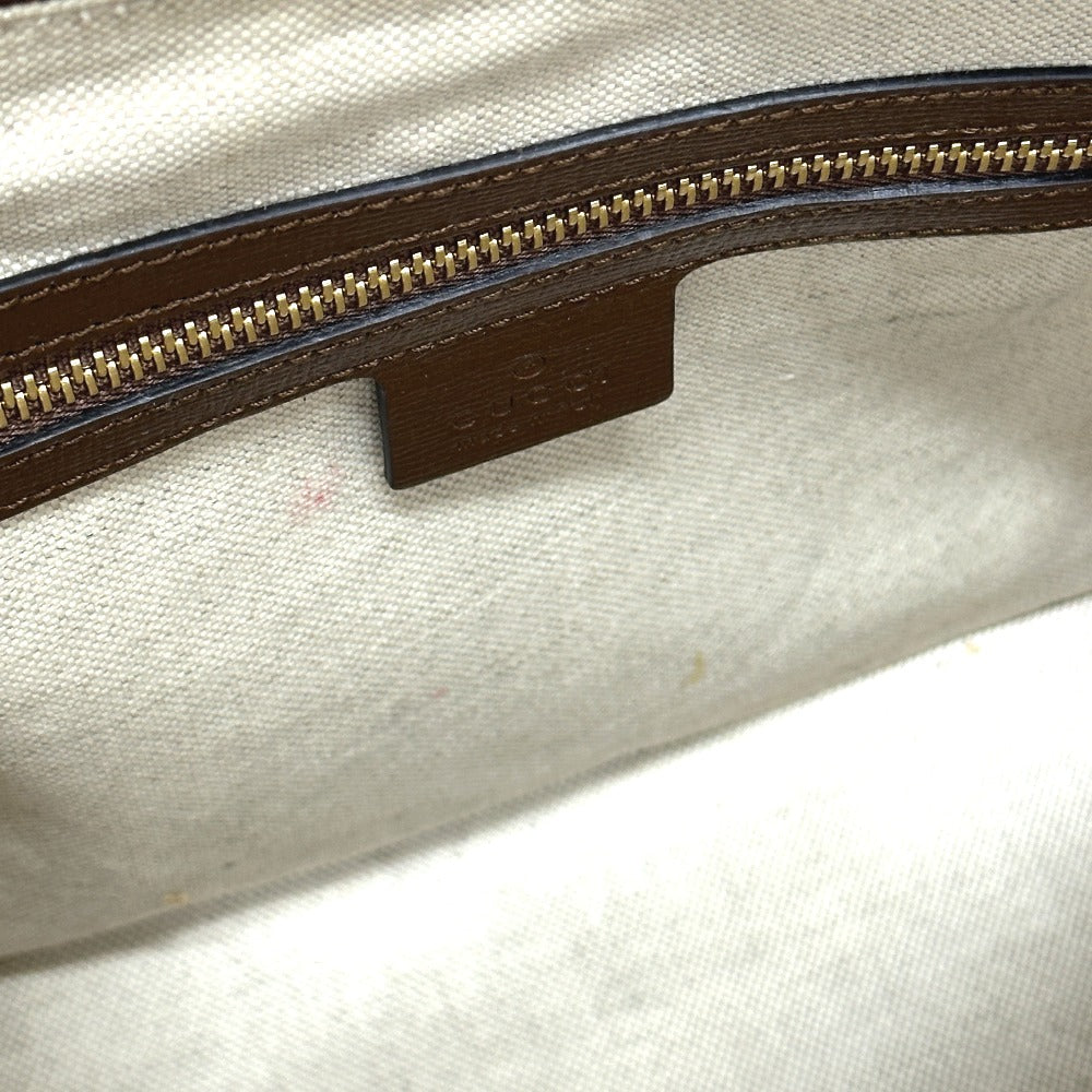 GUCCI Handbag 621220 GG Supreme Canvas Brown Horsebit Women Used