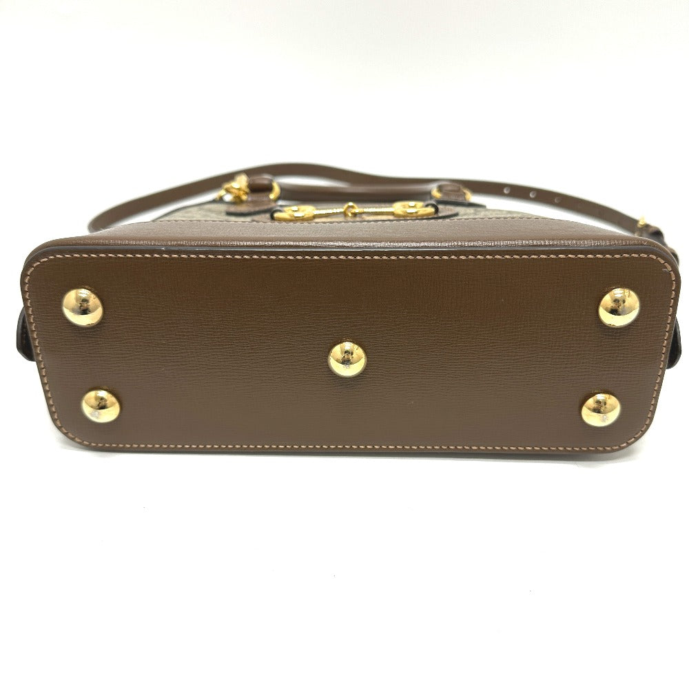 GUCCI Handbag 621220 GG Supreme Canvas Brown Horsebit Women Used