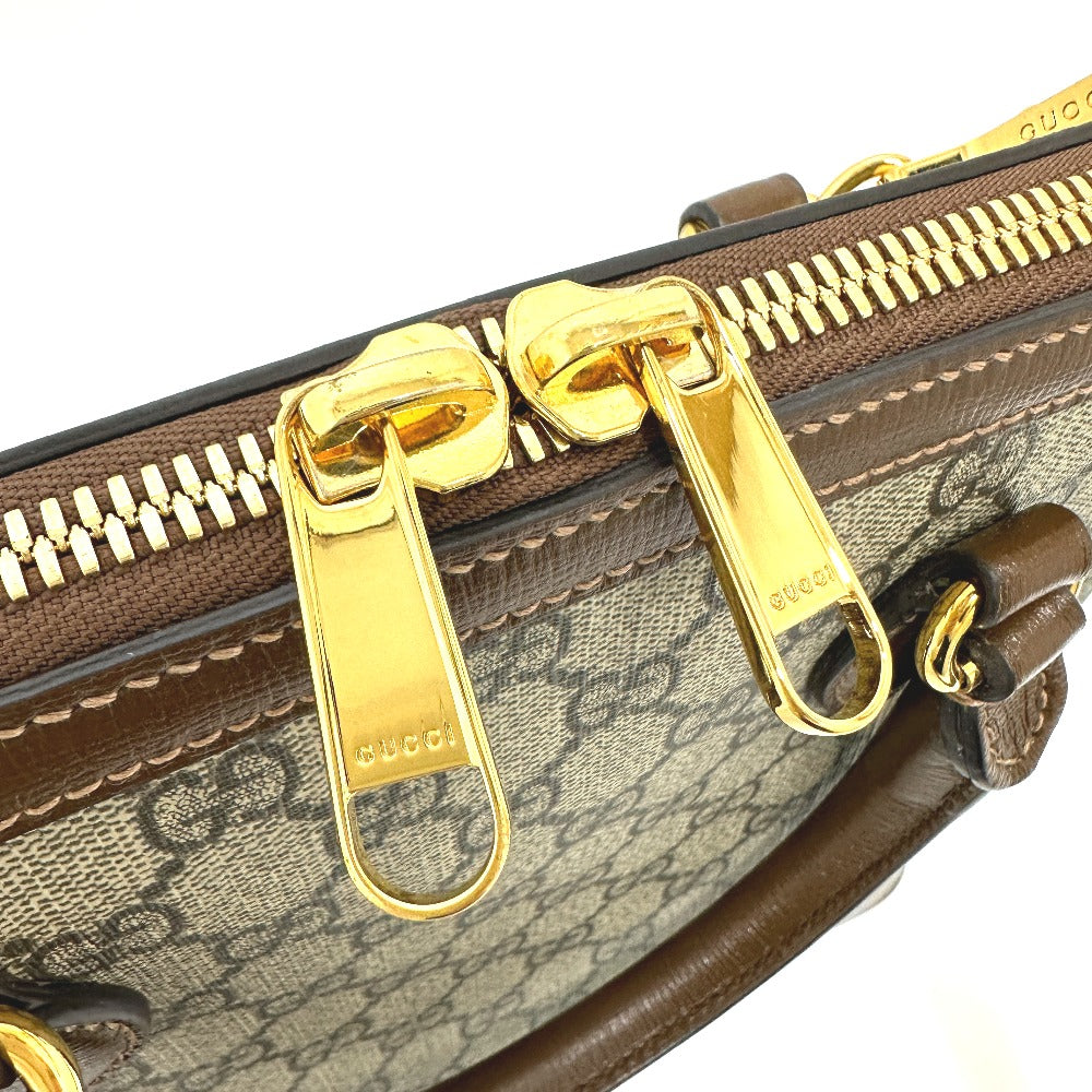 GUCCI Handbag 621220 GG Supreme Canvas Brown Horsebit Women Used