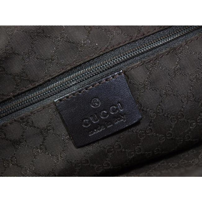 Gucci Vintage Camel Canvas And Brown Leather Bottom With Red Green Stripe Hobo
