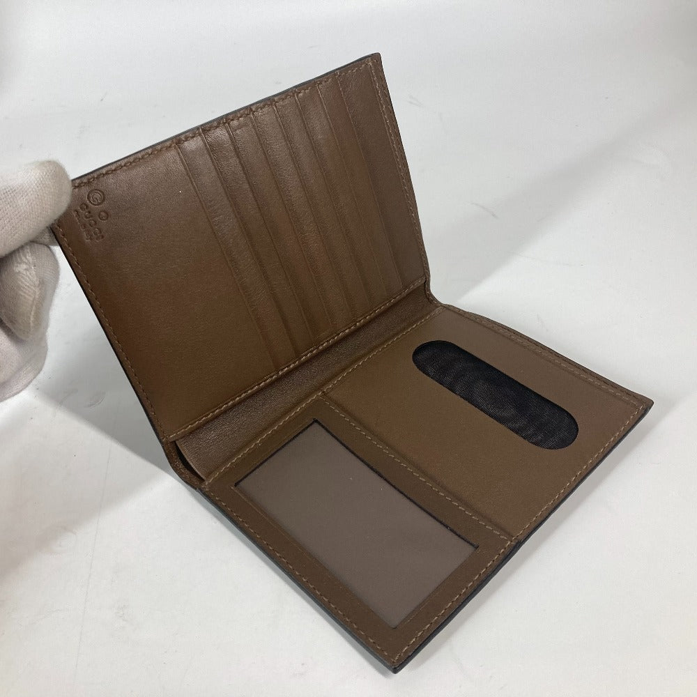 GUCCI passport case 346079 leather Brown Guccissima logo