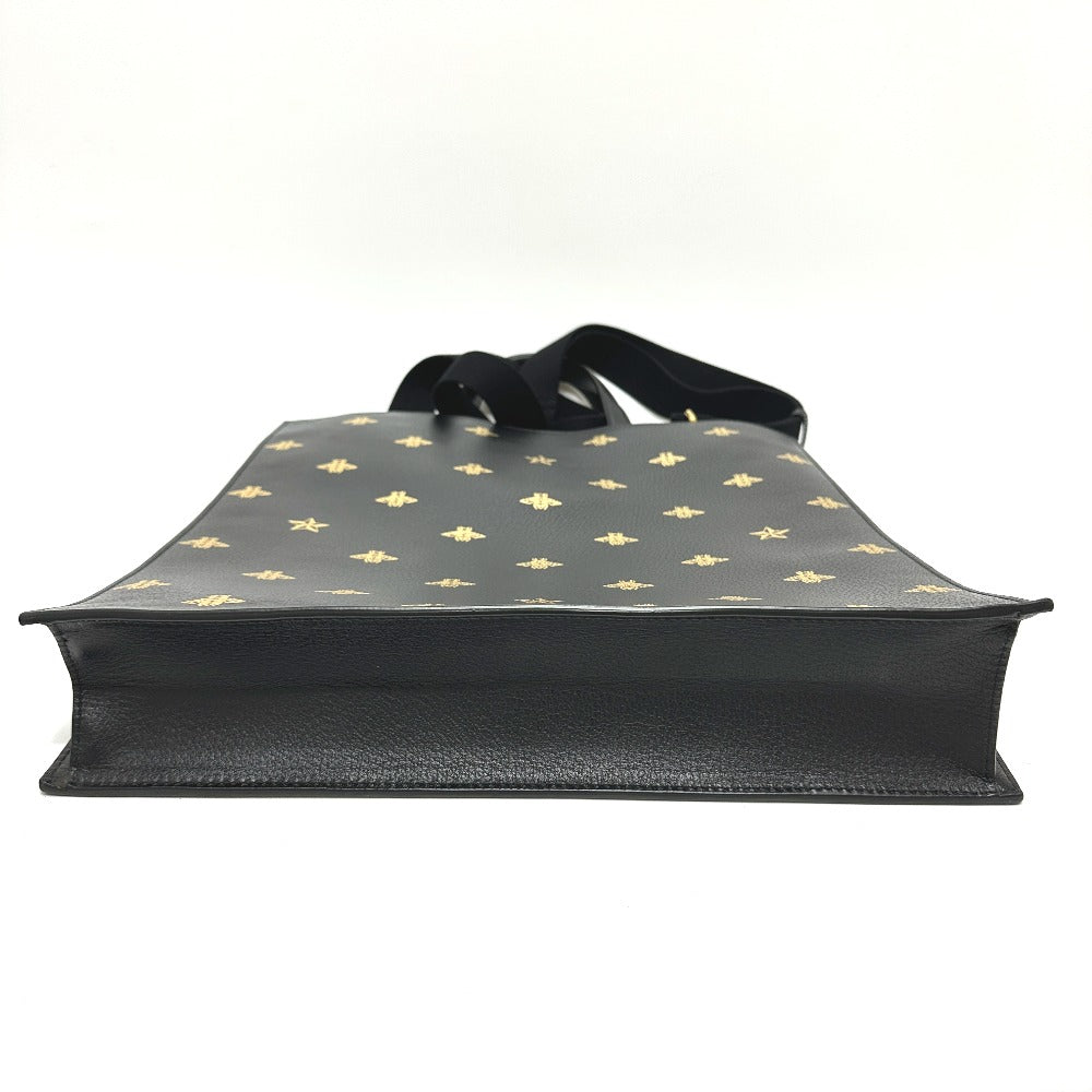 GUCCI Tote Bag 495444 leather black Bee & Star