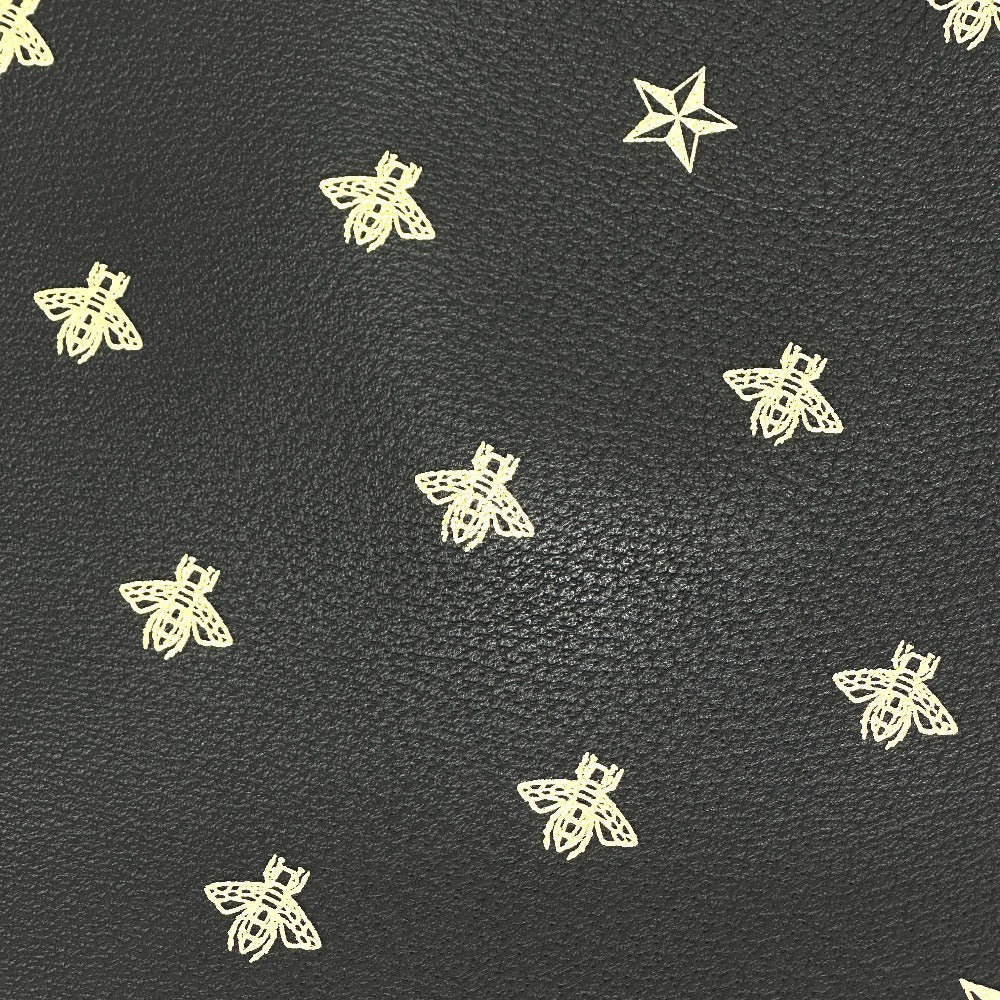 GUCCI Tote Bag 495444 leather black Bee & Star