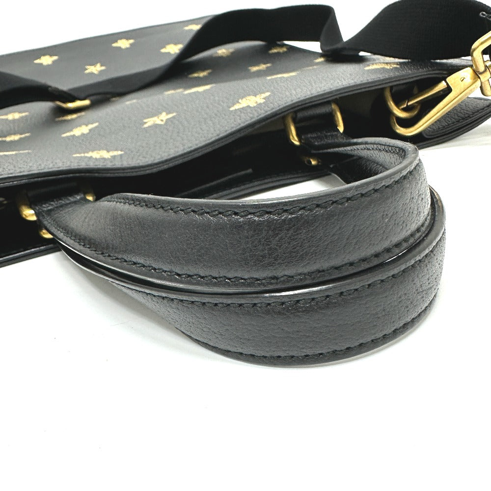 GUCCI Tote Bag 495444 leather black Bee & Star