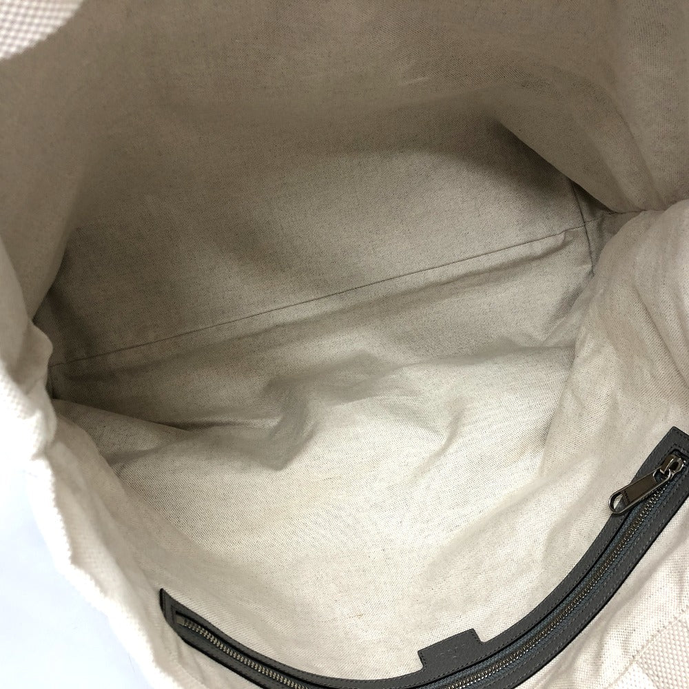 GUCCI Tote Bag 779510 canvas white Embossed logo canvas