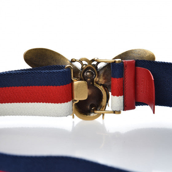 Gucci Sylvie Queen Margaret Web Belt in Red White Blue