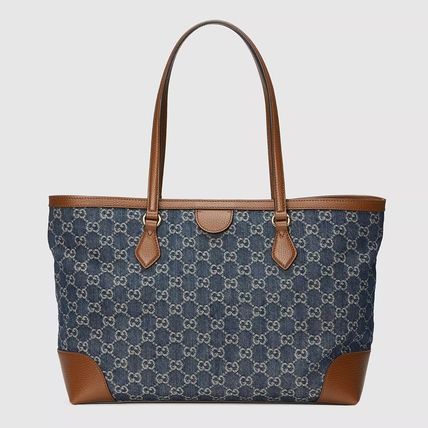 Gucci GG Denim Medium Tote Bag