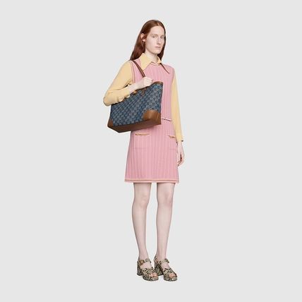 Gucci GG Denim Medium Tote Bag