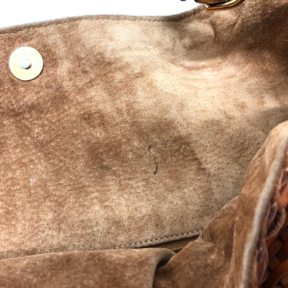 GUCCI Shoulder Bag Bamboo Brown Braided bamboo Women Used