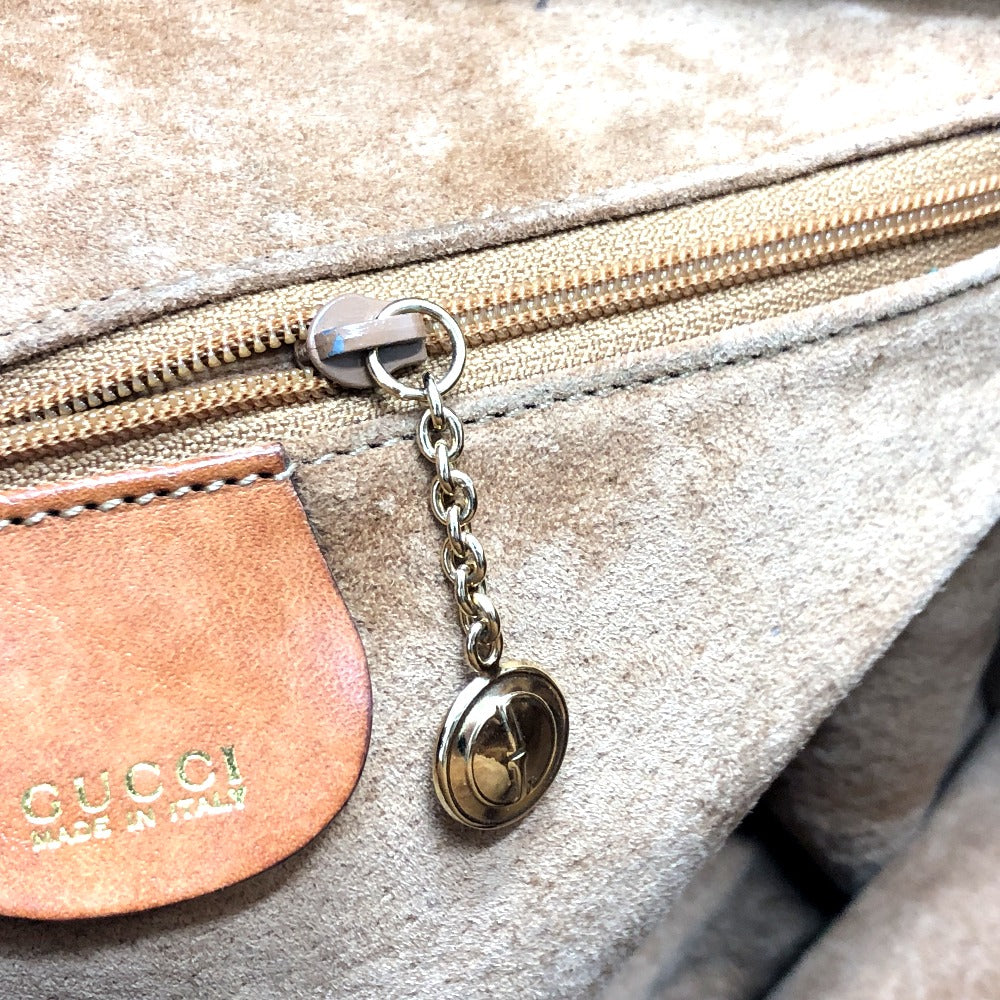 GUCCI Shoulder Bag Bamboo Brown Braided bamboo Women Used