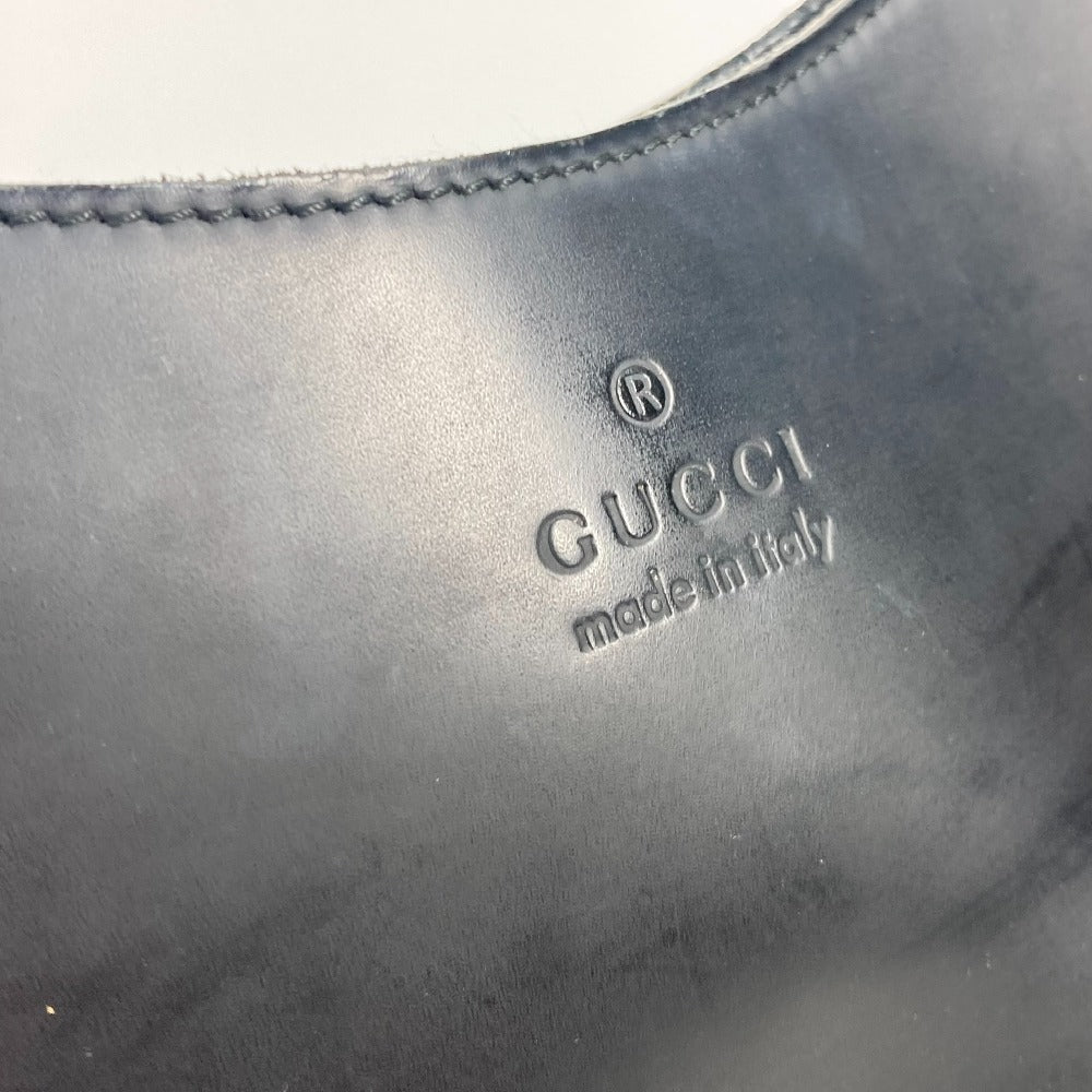 GUCCI Handbag 001 3789 leather black vintage Bamboo Women Used