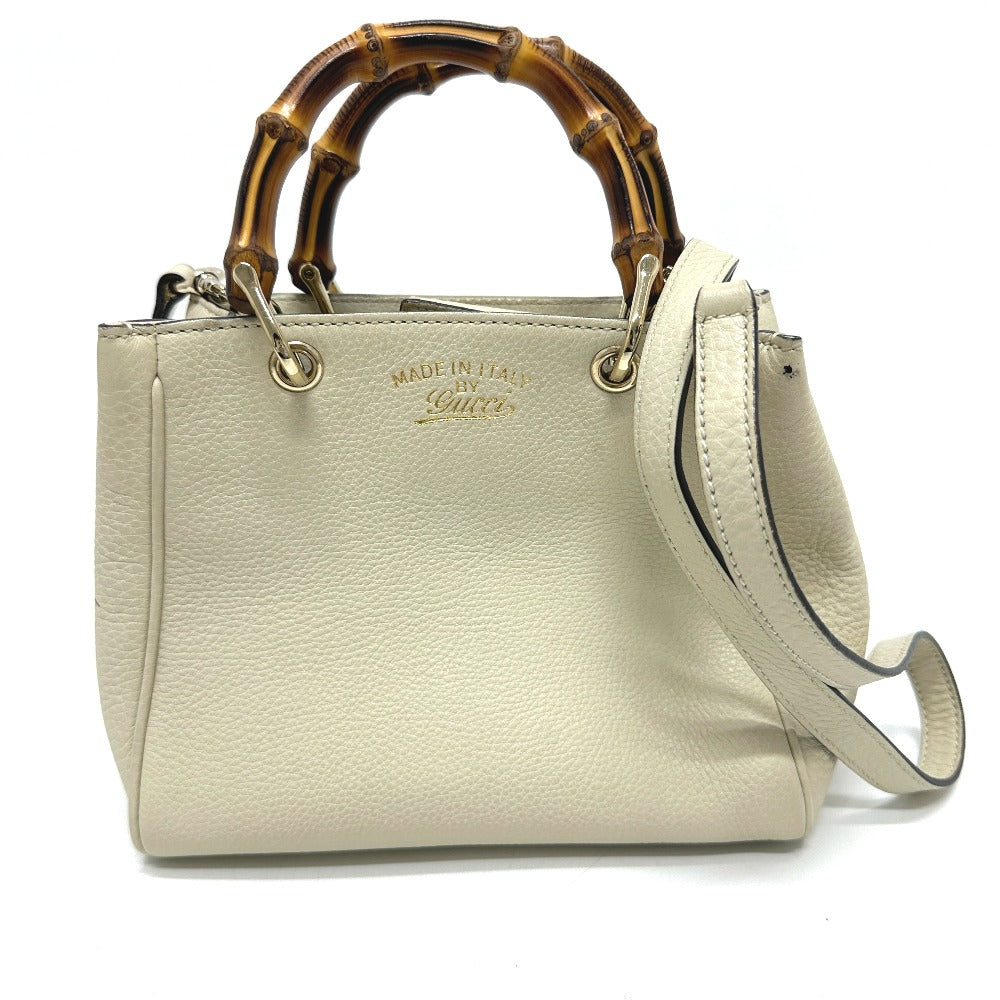 GUCCI Handbag 368823 leather white logo Women Used