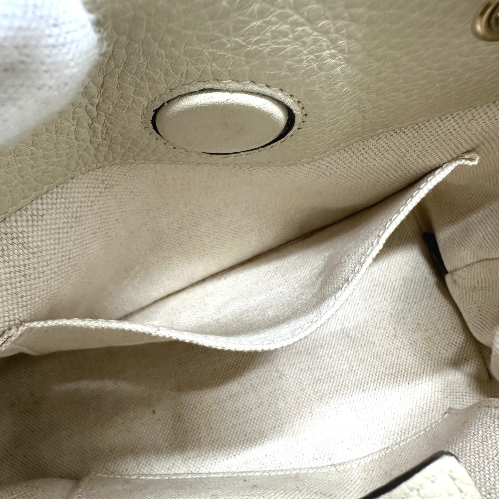 GUCCI Handbag 368823 leather white logo Women Used