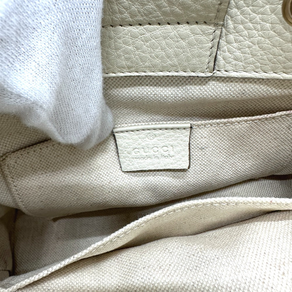 GUCCI Handbag 368823 leather white logo Women Used