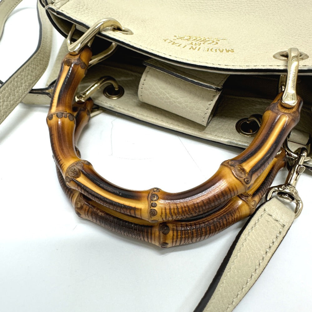 GUCCI Handbag 368823 leather white logo Women Used