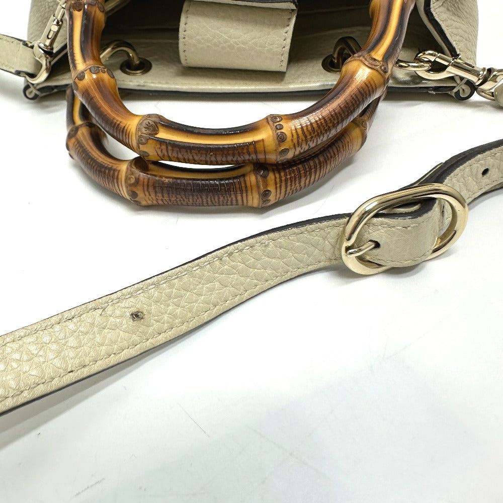 GUCCI Handbag 368823 leather white logo Women Used