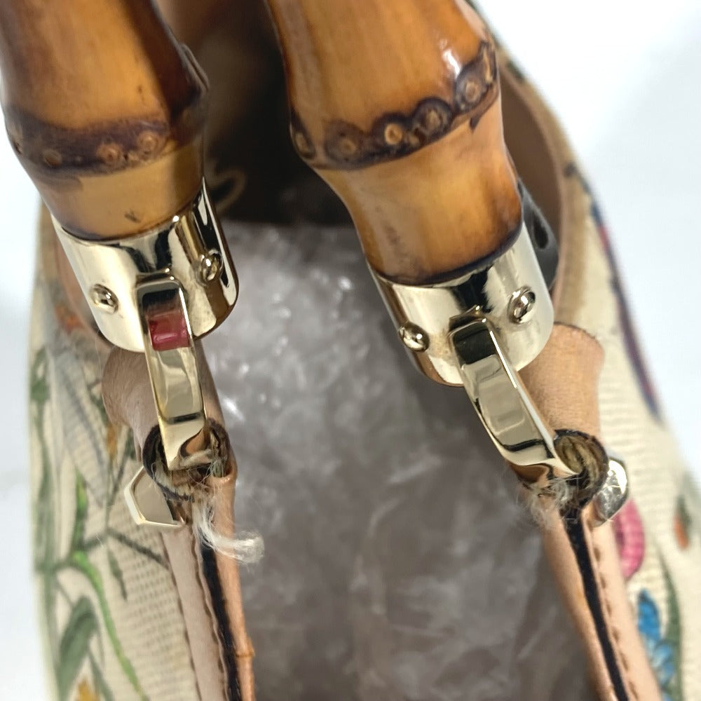GUCCI Handbag 140203 canvas multicolor Flora Bamboo Floral Flower Women Used