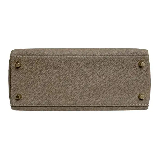 HERMES Kelly 25 elephant gray Togo leather Bag Handbag (25,28)