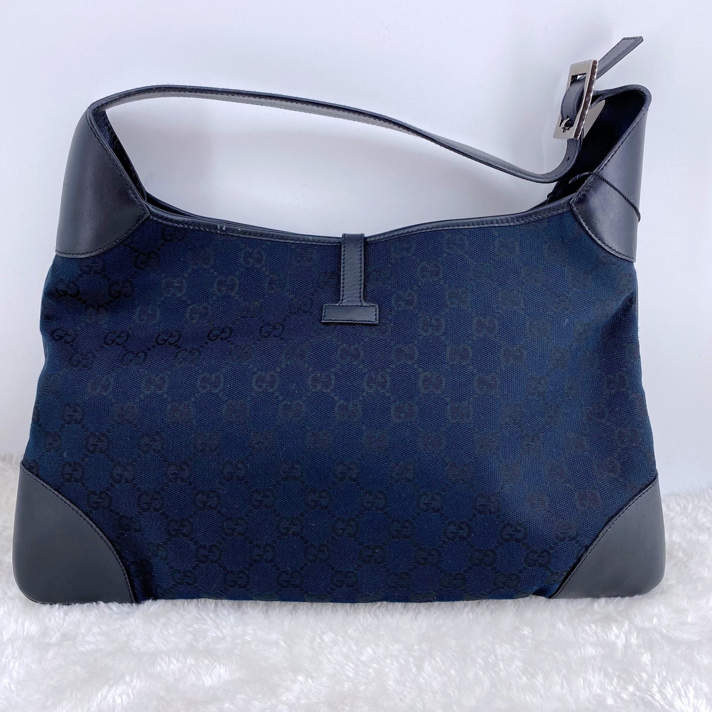 Gucci Jackie hobo black denim bag