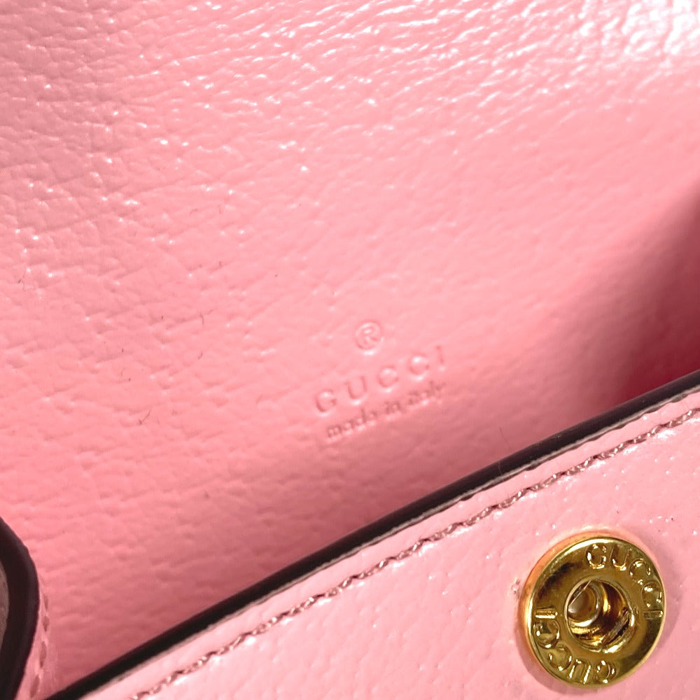 GUCCI key ring 692956 leather pink pet dog puppy dog Etiquette Bag Holder