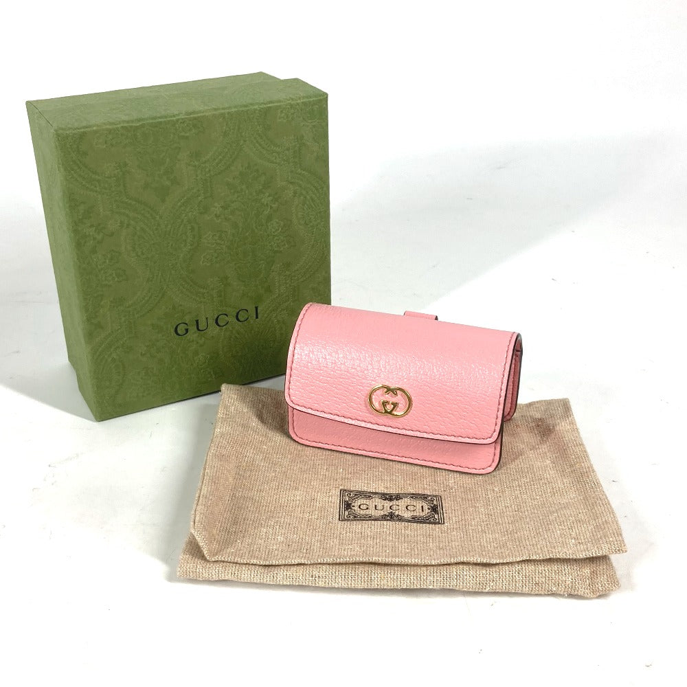 GUCCI key ring 692956 leather pink pet dog puppy dog Etiquette Bag Holder