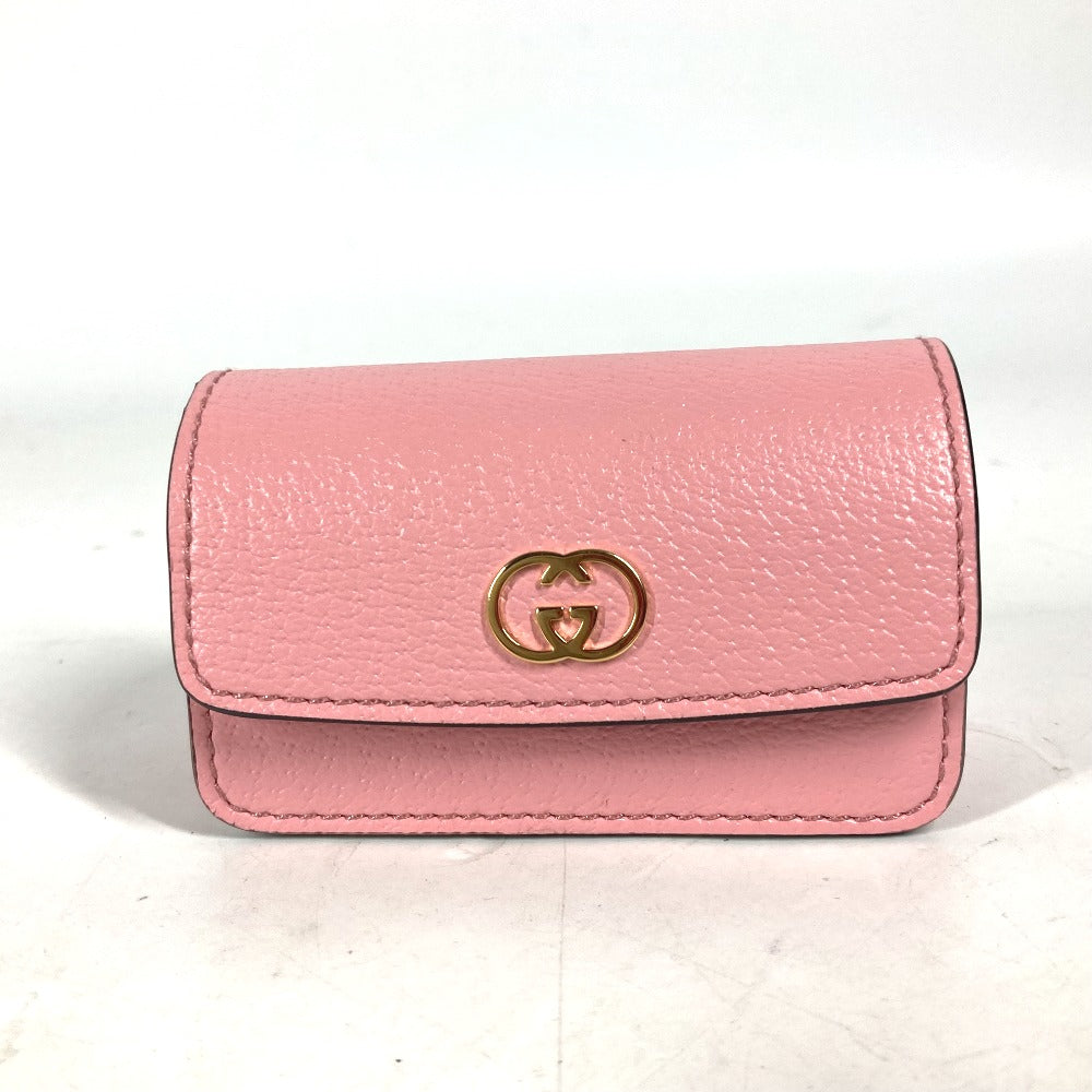 GUCCI key ring 692956 leather pink pet dog puppy dog Etiquette Bag Holder