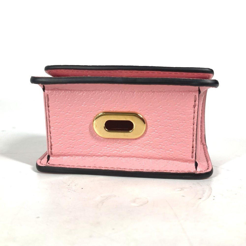 GUCCI key ring 692956 leather pink pet dog puppy dog Etiquette Bag Holder