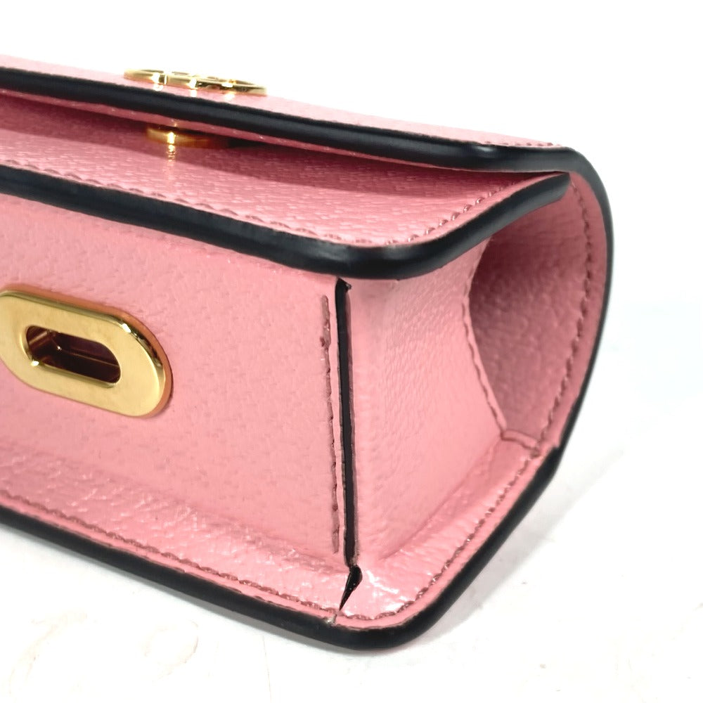 GUCCI key ring 692956 leather pink pet dog puppy dog Etiquette Bag Holder