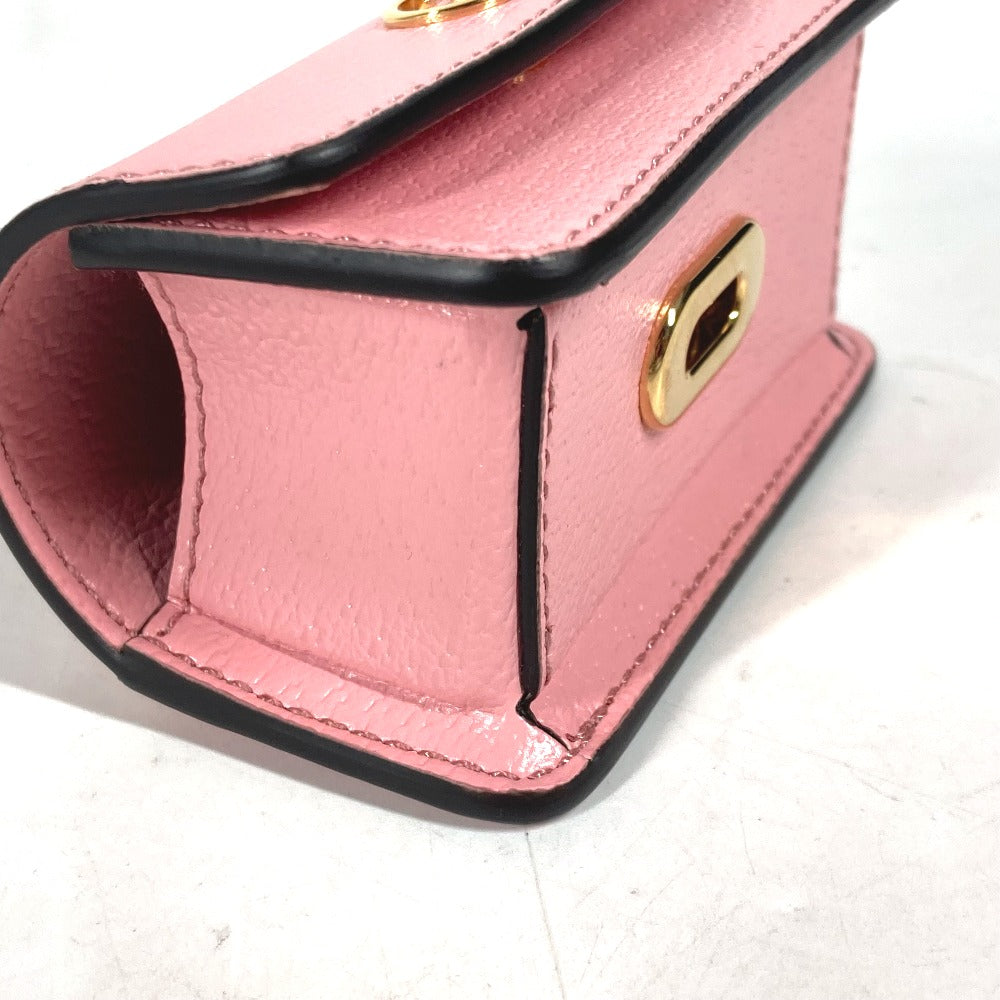 GUCCI key ring 692956 leather pink pet dog puppy dog Etiquette Bag Holder