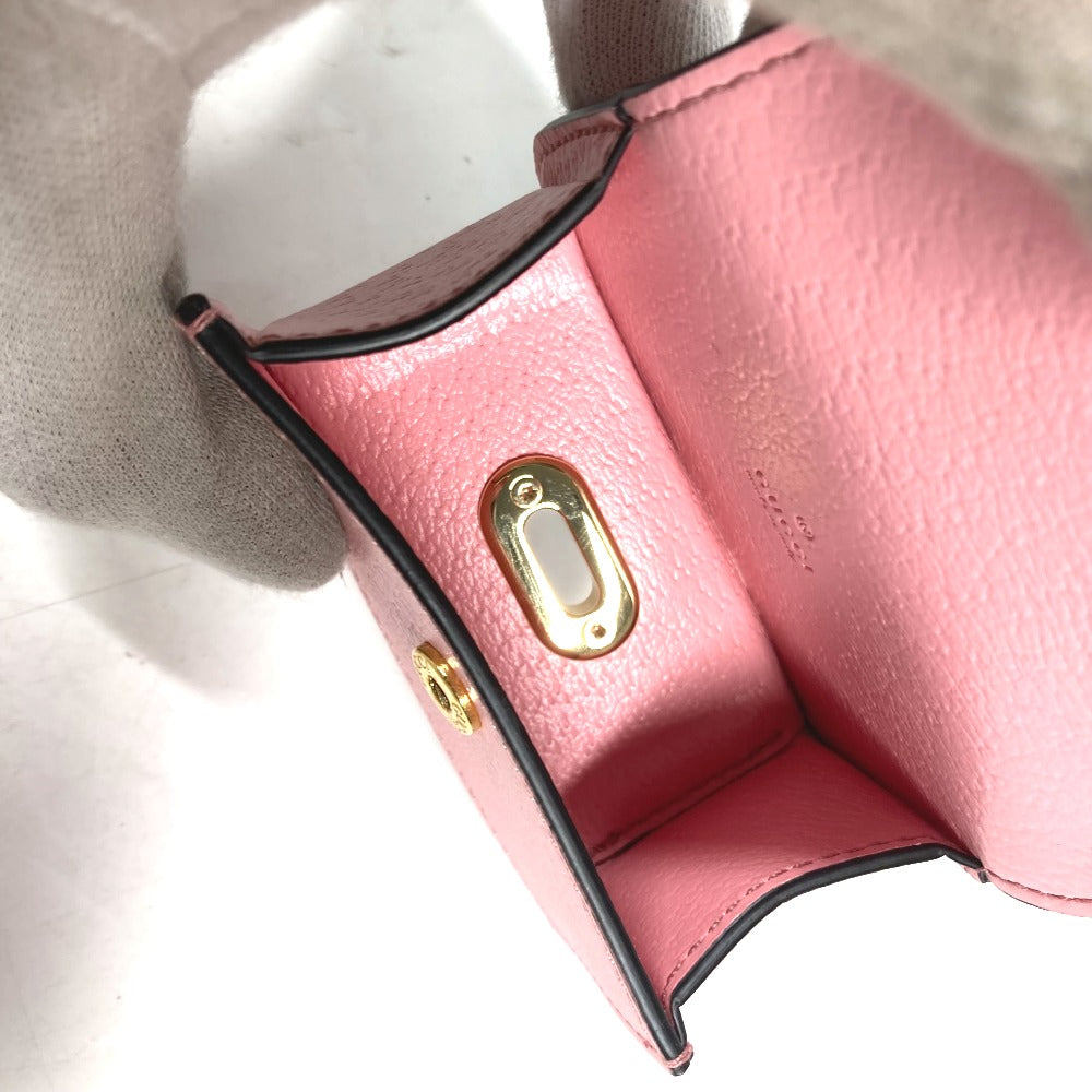 GUCCI key ring 692956 leather pink pet dog puppy dog Etiquette Bag Holder