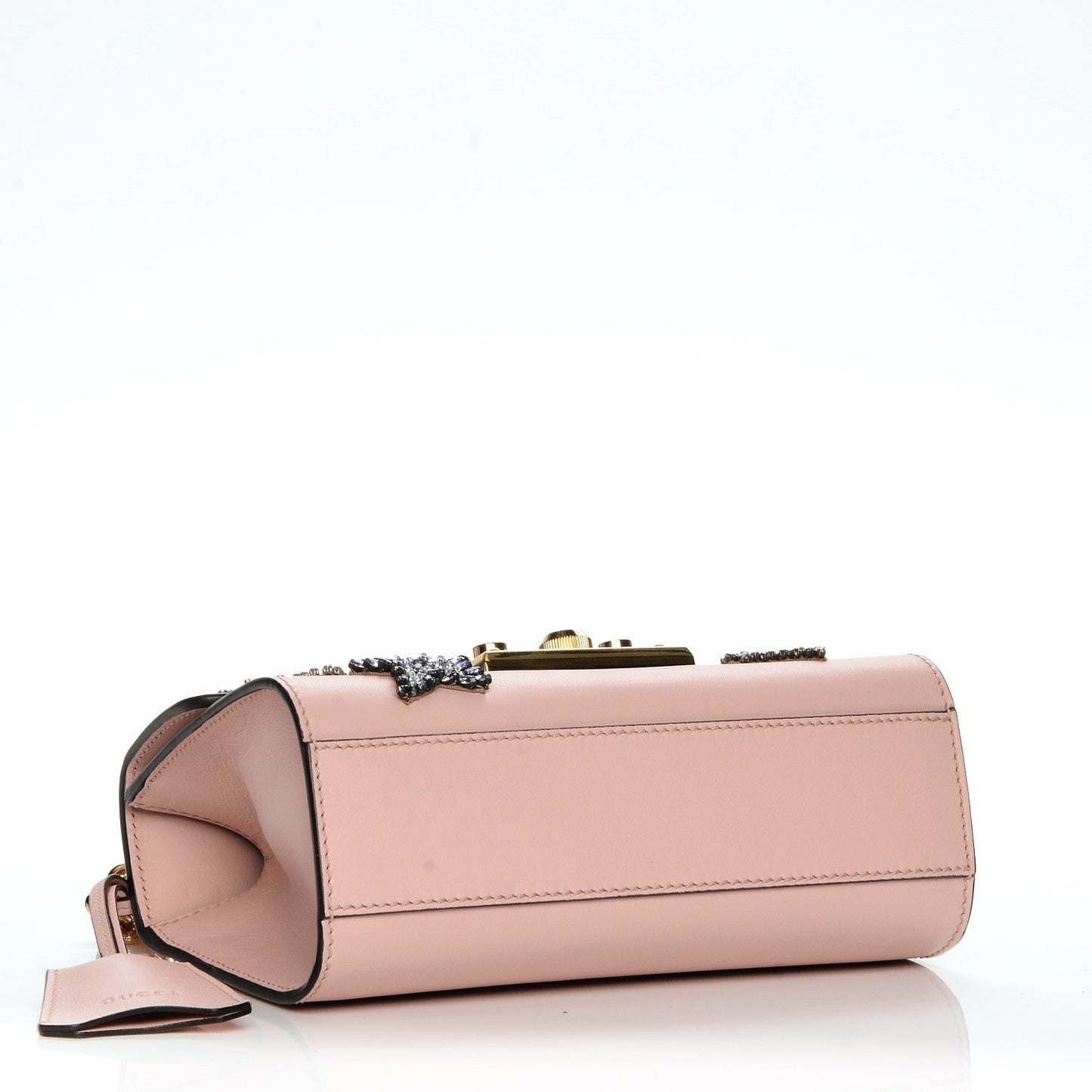 Gucci Crystal Star Small Padlock Shoulder Bag in Pink