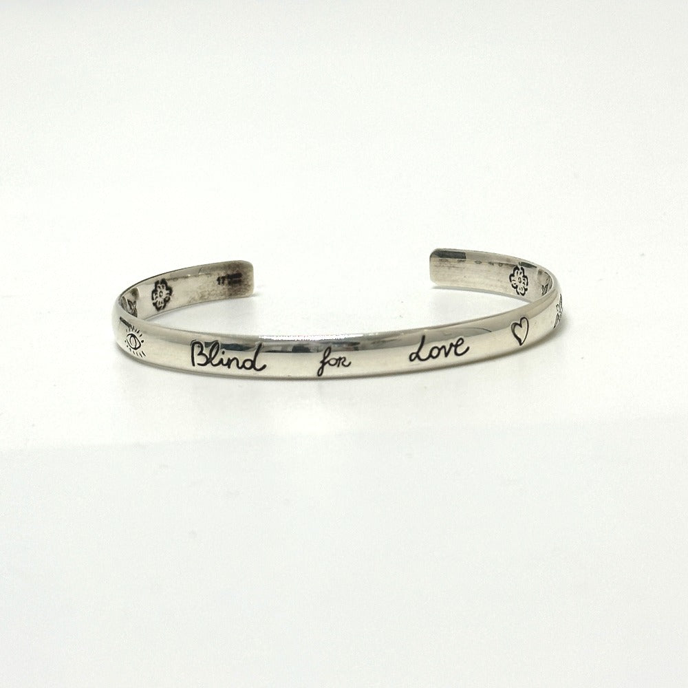 GUCCI Bangle 454287 SV925 Silver Blind for love Women 17 Used