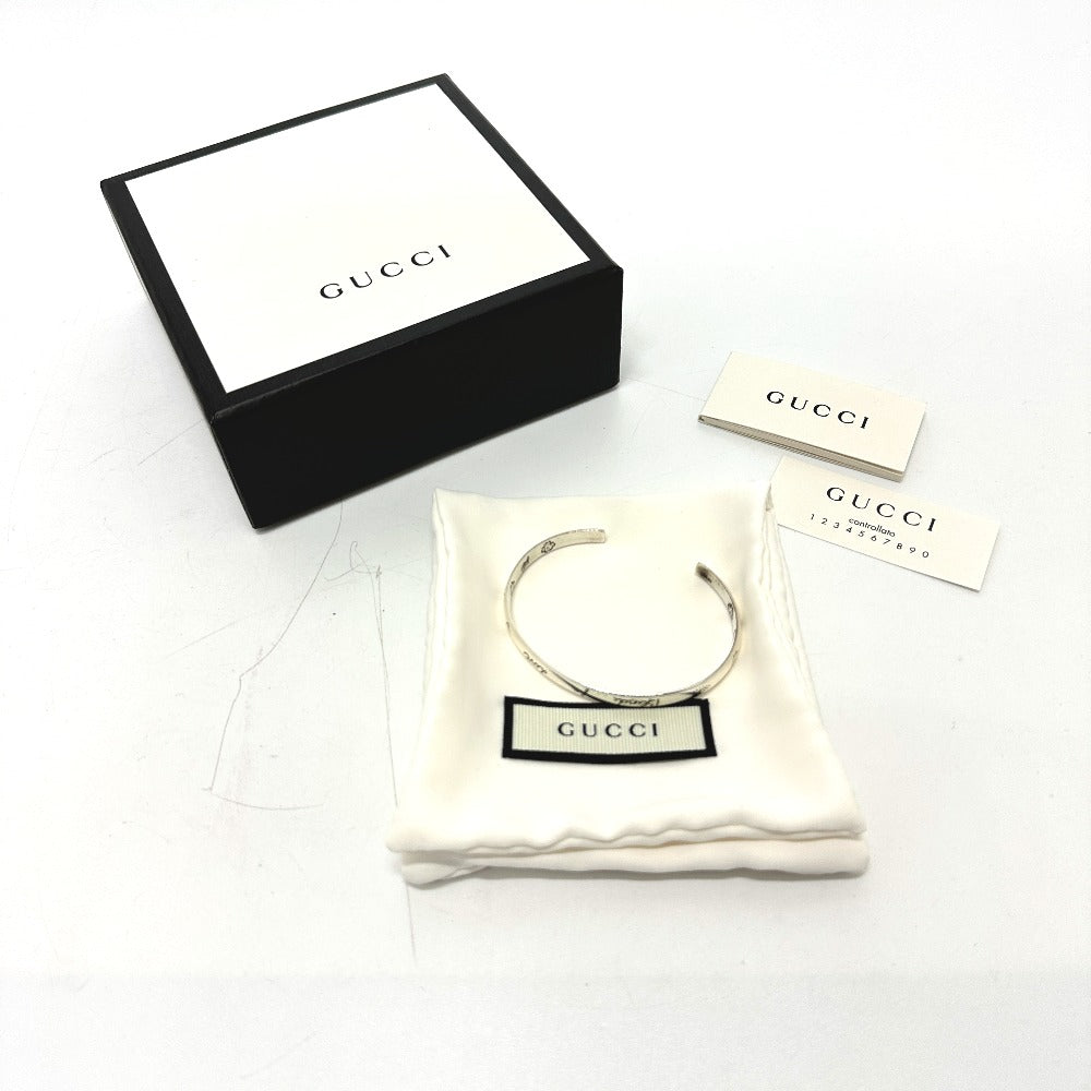 GUCCI Bangle 454287 SV925 Silver Blind for love Women 17 Used