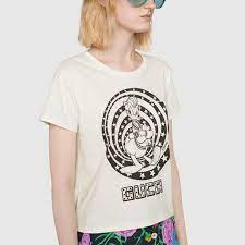 Gucci x Disney Donald Duck Printed T-Shirt in White