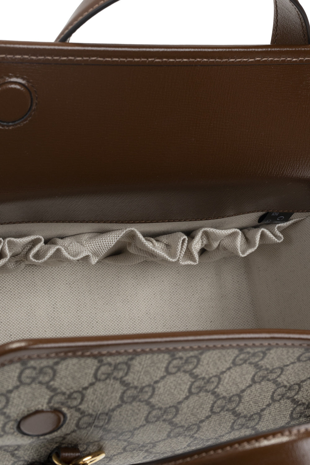 Gucci Horsebit 1955 GG Mini Top Handle Bag in Brown