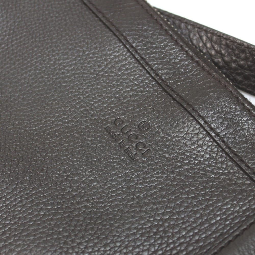 GUCCI Shoulder Bag 233329 leather Dark brown Women Used