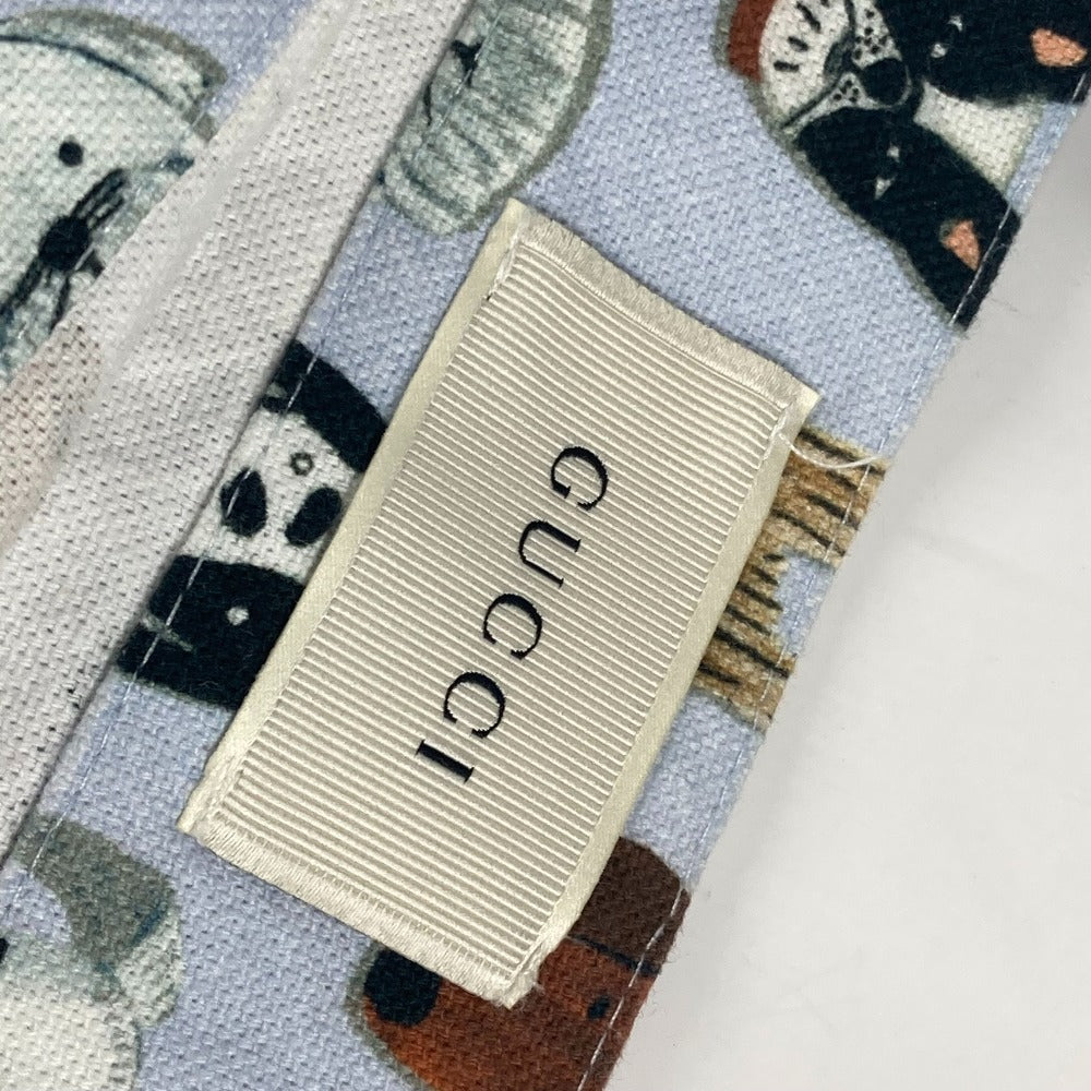 GUCCI Tote Bag canvas blue Dog Dog Puppy Women Used