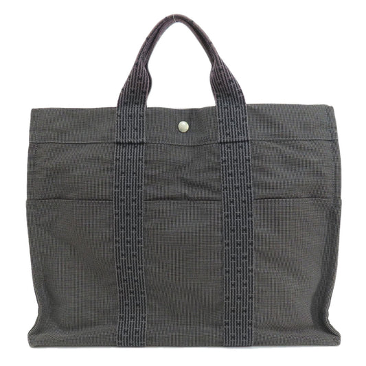 HERMES Tote Bag canvas gray Her Line Women Used