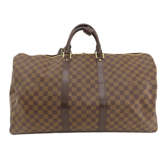 LOUIS VUITTON Boston Duffel bag N41414 Damier canvas Brown Keepall bandouliere55 Damier canvas