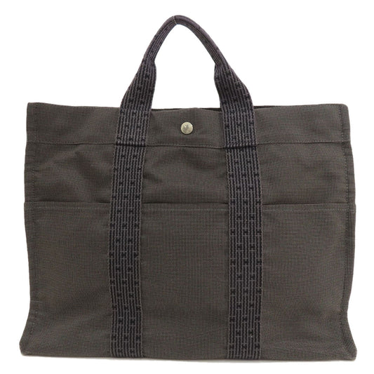 HERMES Tote Bag canvas gray Her LineMM Women Used