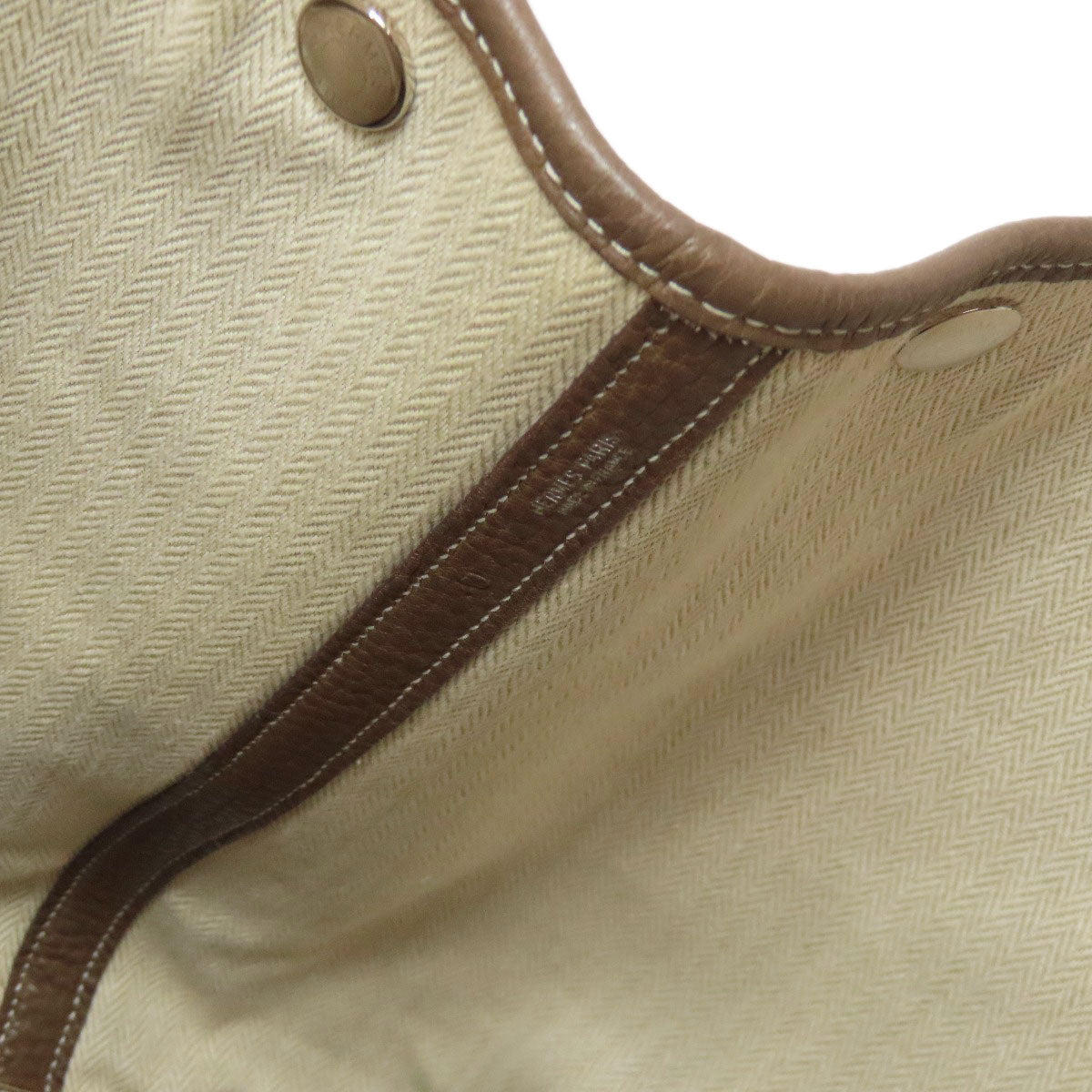 HERMES Tote Bag Togo beige Garden Party PM Etoupe SilverMetal Women Used