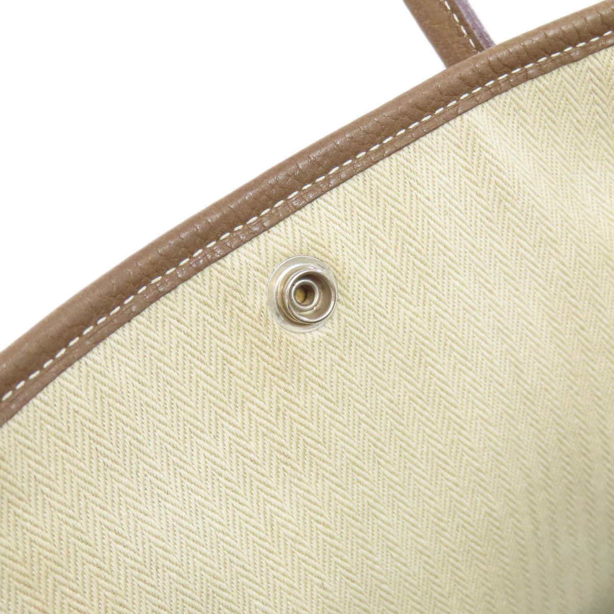 HERMES Tote Bag Togo beige Garden Party PM Etoupe SilverMetal Women Used