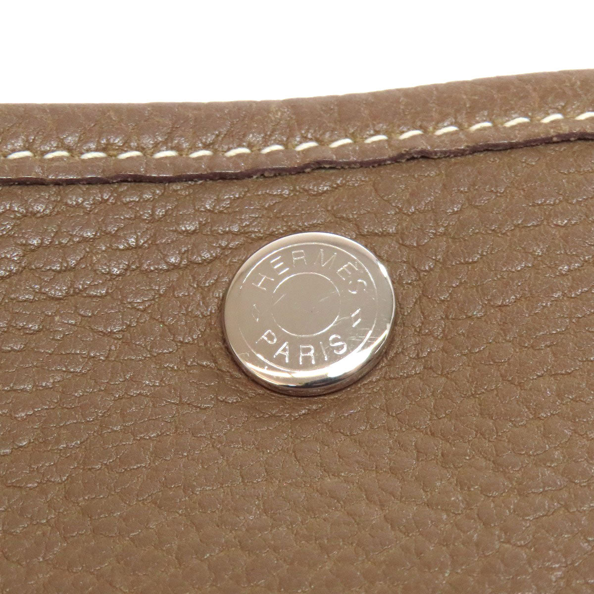 HERMES Tote Bag Togo beige Garden Party PM Etoupe SilverMetal Women Used