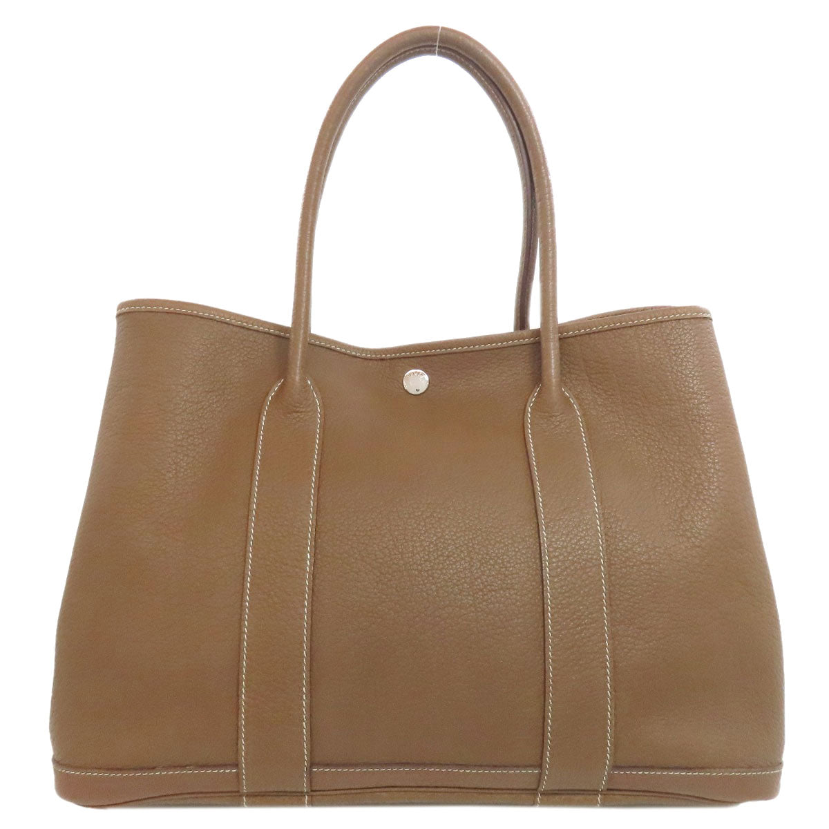 HERMES Tote Bag Togo beige Garden Party PM Etoupe SilverMetal Women Used
