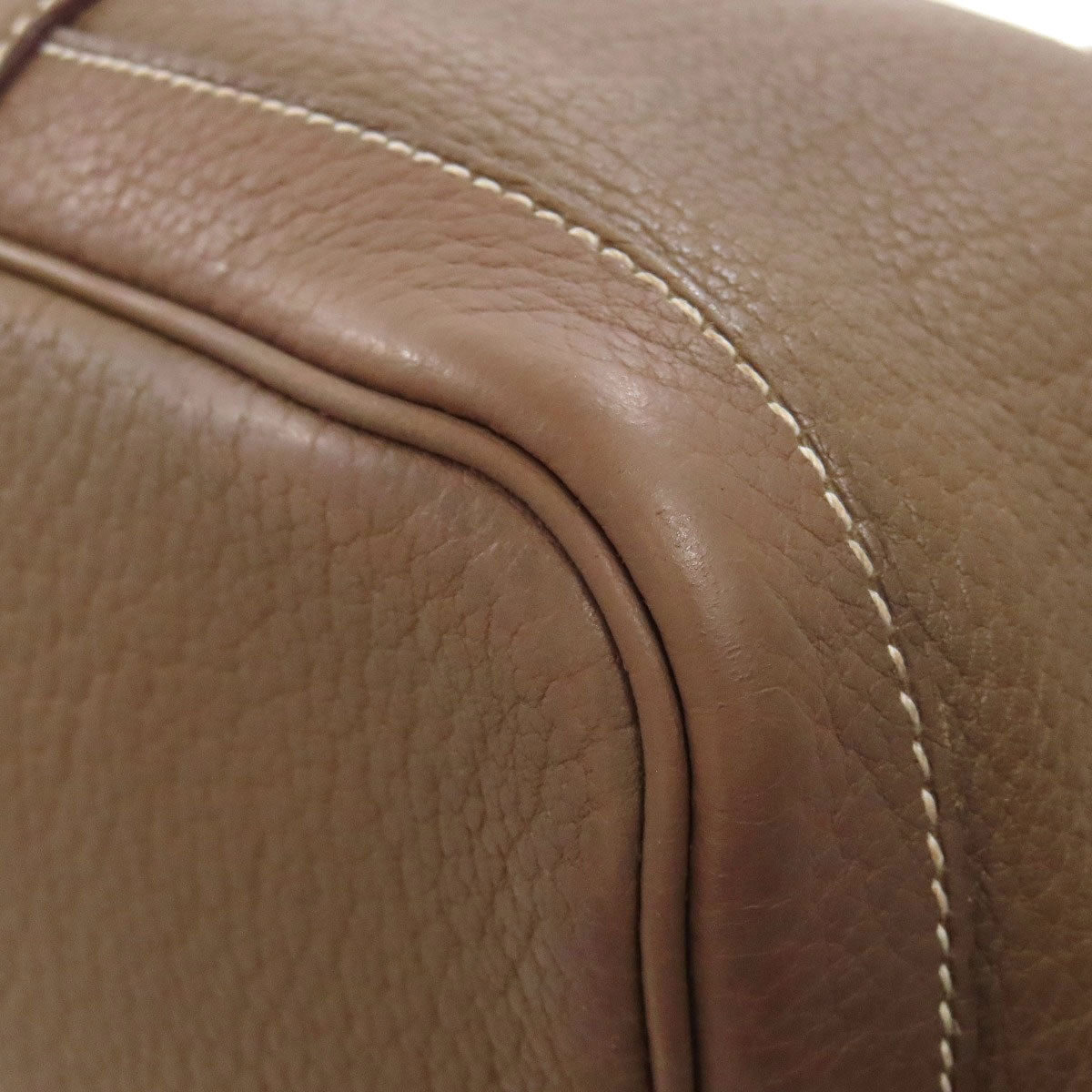 HERMES Tote Bag Togo beige Garden Party PM Etoupe SilverMetal Women Used